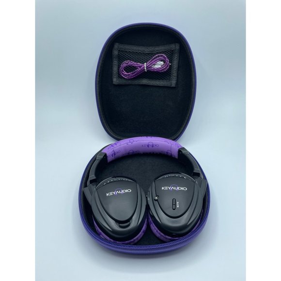 KeyAudio 2 Channel Fold Flat Infrared Headphones in Purple - Picture 2 of 4